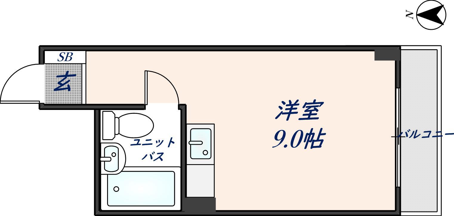 コスモピア(ワンルーム/3階)の間取り写真