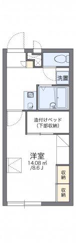 レオパレススワホーム(1K/1階)の間取り写真