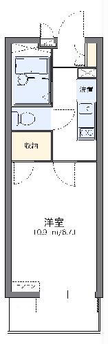 レオパレスアズーラ(1K/3階)の間取り写真