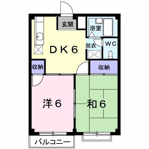 エルディムサンエー・I(2DK/2階)の間取り写真