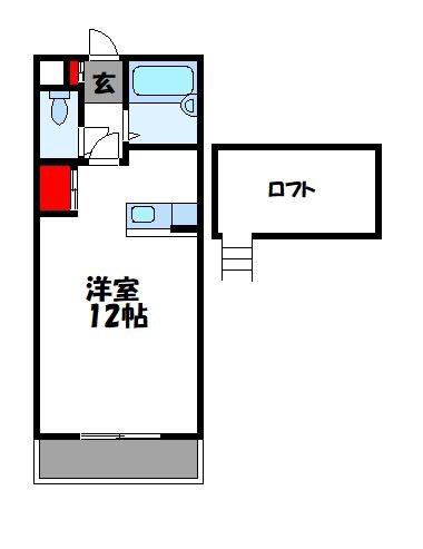 コーポ戸原(1K/2階)の間取り写真