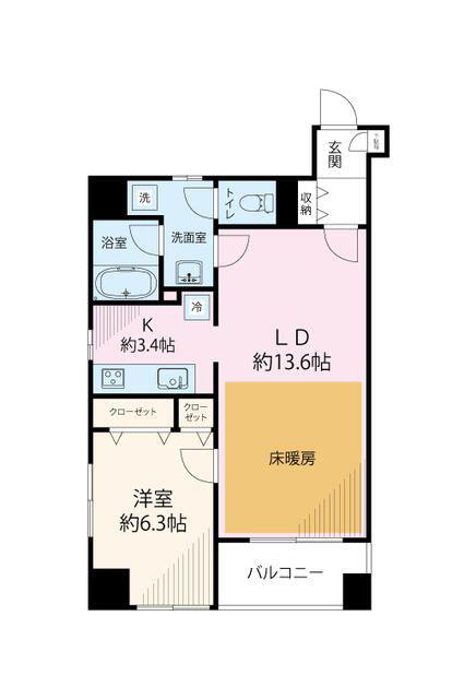 メゾン・ド・日本橋久松町(1LDK/7階)の間取り写真