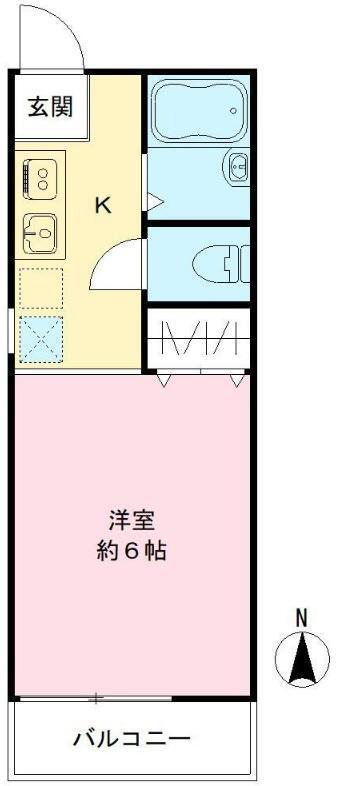 NKハイツ下高井戸1丁目(1K/2階)の間取り写真