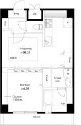 八潮PARK SQUARE(1LDK/11階)の間取り写真