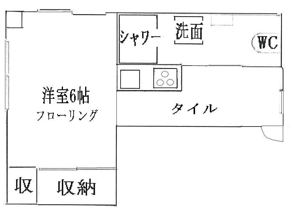 遠藤ビル(1K/3階)の間取り写真