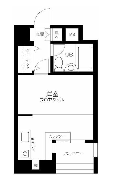メゾンドヴィレ東神田(ワンルーム/5階)の間取り写真
