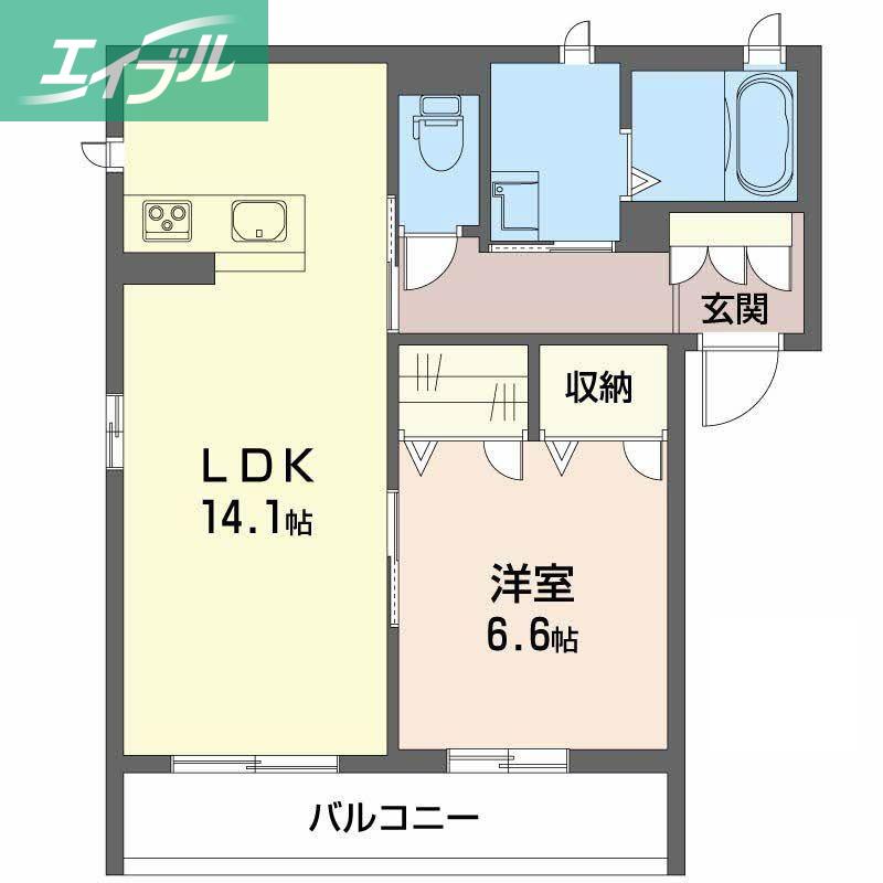 グランメゾン新保(1LDK/2階)の間取り写真