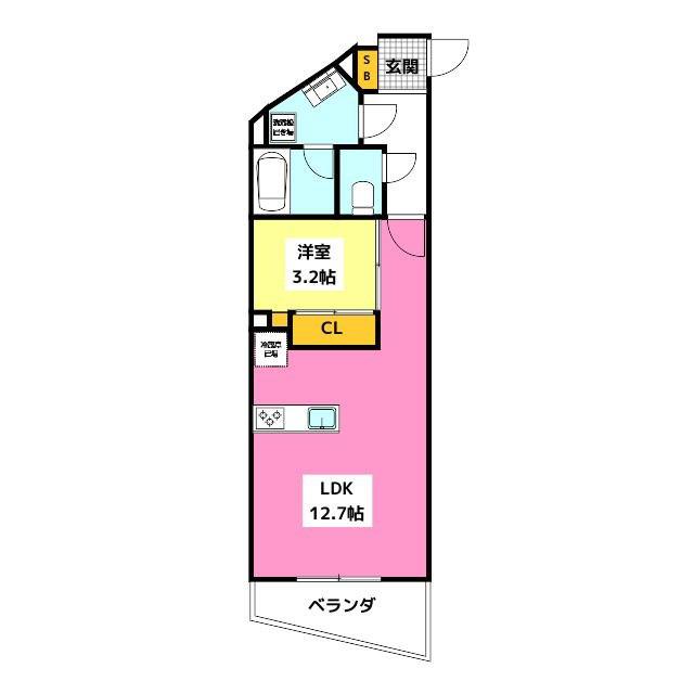 PASEO大濠公園(1LDK/3階)の間取り写真