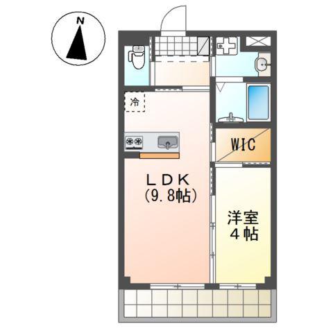 AMULET(1LDK/3階)の間取り写真