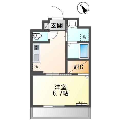 メゾンフォレスト(1K/3階)の間取り写真