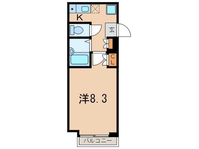 セントラルパレス(1K/3階)の間取り写真
