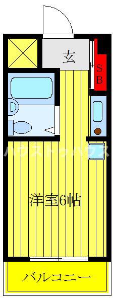 エルミ千駄木(ワンルーム/3階)の間取り写真