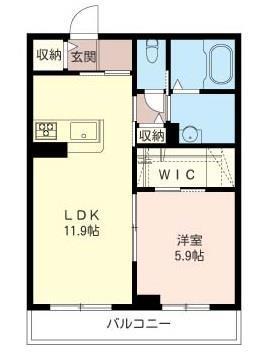 プレミアス(1LDK/2階)の間取り写真