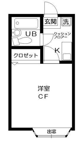 フォーラム目白(1K/2階)の間取り写真
