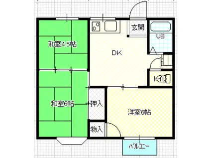 シャルマンハイツ(3DK/2階)の間取り写真