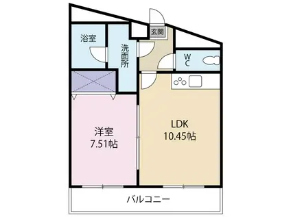 シャトー江ミーナ(1LDK/1階)の間取り写真