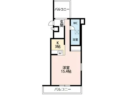 HATAYAアパートメント(ワンルーム/3階)の間取り写真