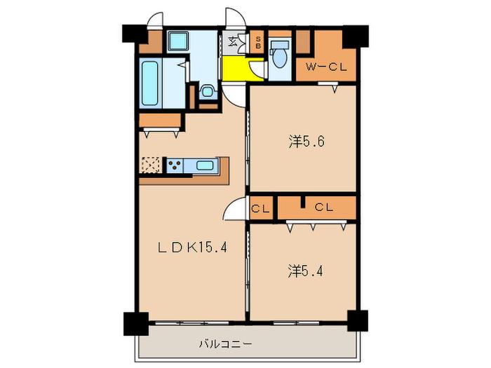 セルブ春町 G-EXECUTIVE(2LDK/4階)の間取り写真