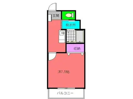 富士急行 河口湖駅 車で4分 3階建 築21年(1K/3階)の間取り写真