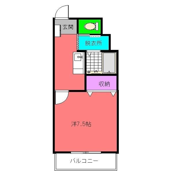 富士急行 河口湖駅 車で4分 3階建 築23年(1K/2階)の間取り写真