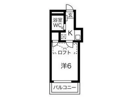 エスペランサ柴田(1K/1階)の間取り写真