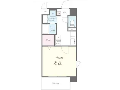 スカイビュー宝泉(1K/5階)の間取り写真