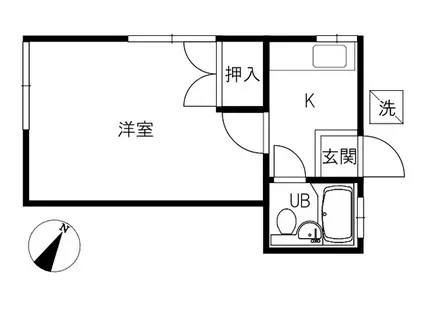 ハイツIKKOHI(1K/2階)の間取り写真