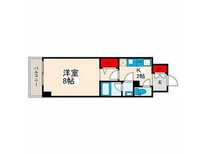 GRANPASEO三ノ輪(1K/11階)の間取り写真
