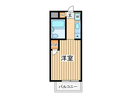 スカイコート鶴見第3(1K/2階)の間取り写真