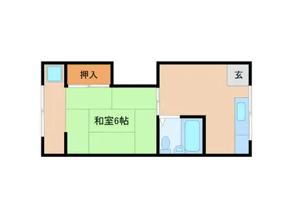 橋本アパート(1K/2階)の間取り写真