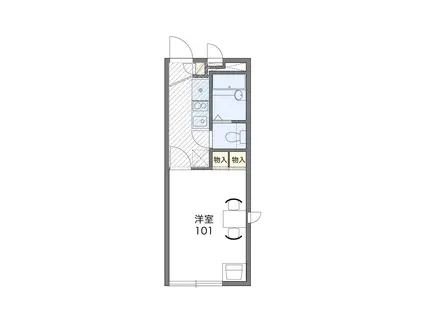 レオパレスニシスズラン(1K/2階)の間取り写真