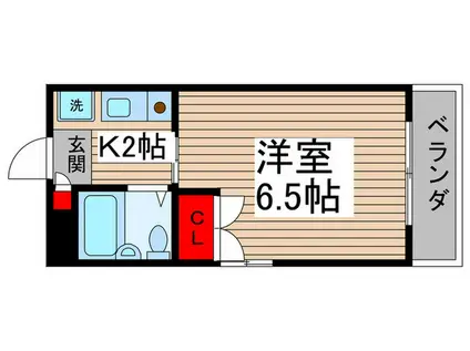 モンシャトー松戸2(1K/4階)の間取り写真