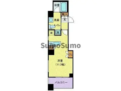 メゾンビスタ渋谷宇田川(ワンルーム/3階)の間取り写真