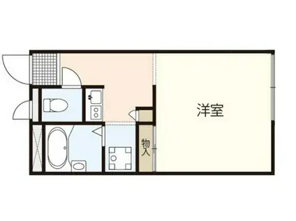 レオパレスパラリア(ワンルーム/1階)の間取り写真