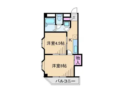 王子北ウィング(2K/5階)の間取り写真