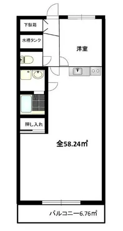 ライオンズマンション台町 6階階 間取り