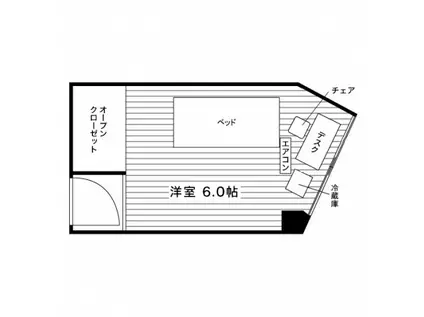 学生会館 ユニハーモニー町田(ワンルーム/2階)の間取り写真
