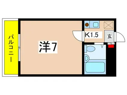 ワンルームマンション大蔵(1K/2階)の間取り写真