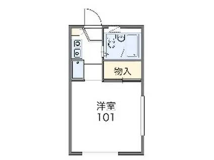 アーネスト(1K/2階)の間取り写真