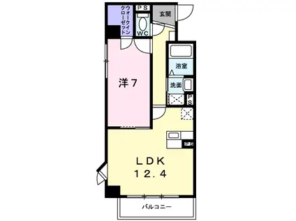 アバンツァート(1LDK/3階)の間取り写真