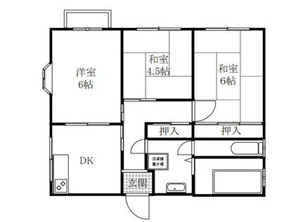 コーポQ(3DK/2階)の間取り写真