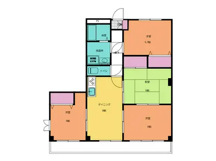 グランディール雅I(4LDK/2階)の間取り写真