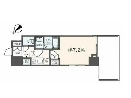 フェルテ中野(1K/5階)の間取り写真