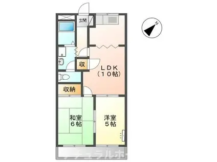 エクシードヴィラ池下(2LDK/1階)の間取り写真