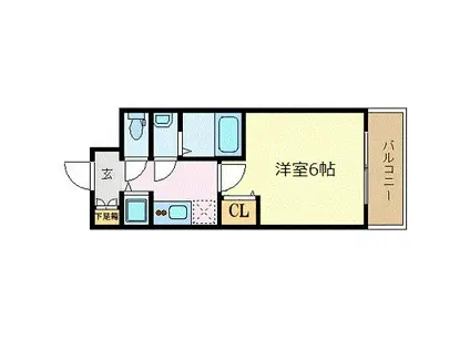 プレサンス新大阪ザシティ(1K/4階)の間取り写真