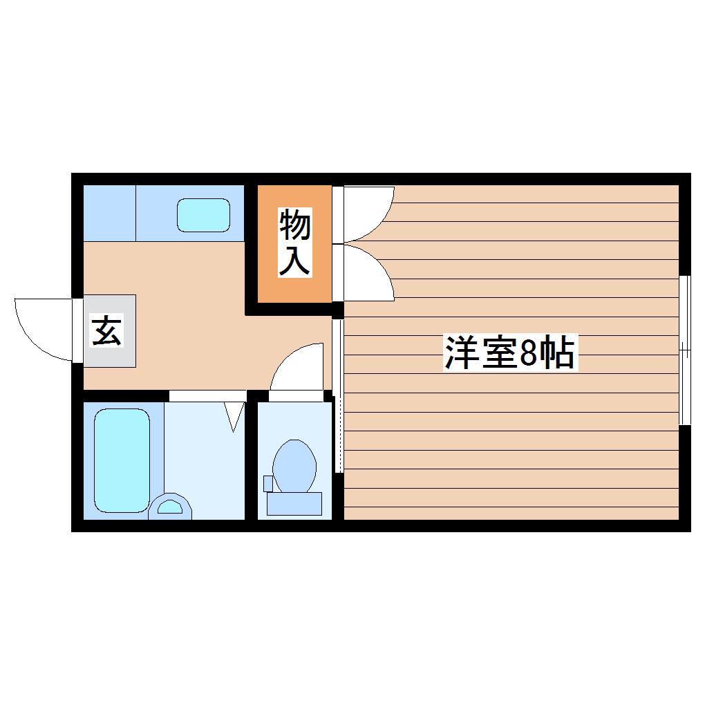 ドルフ南光台(1K/1階)の間取り写真
