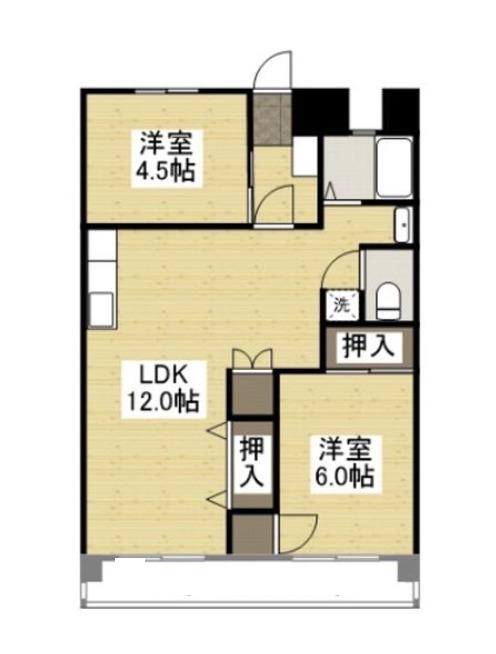 サンイーズマンション(2LDK/3階)の間取り写真