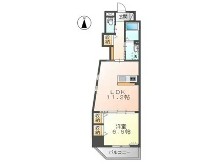 MONTE LIBRO (1LDK/5階)の間取り写真