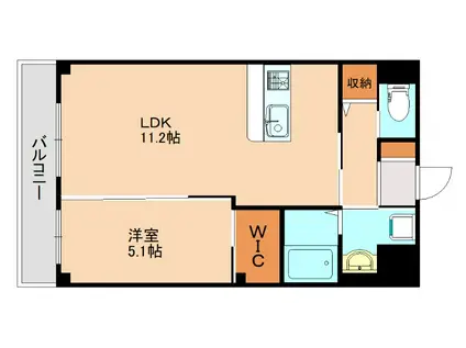 コンフォルト春日西II(1LDK/3階)の間取り写真