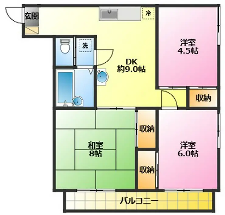 プリメーラ橘 3階階 間取り